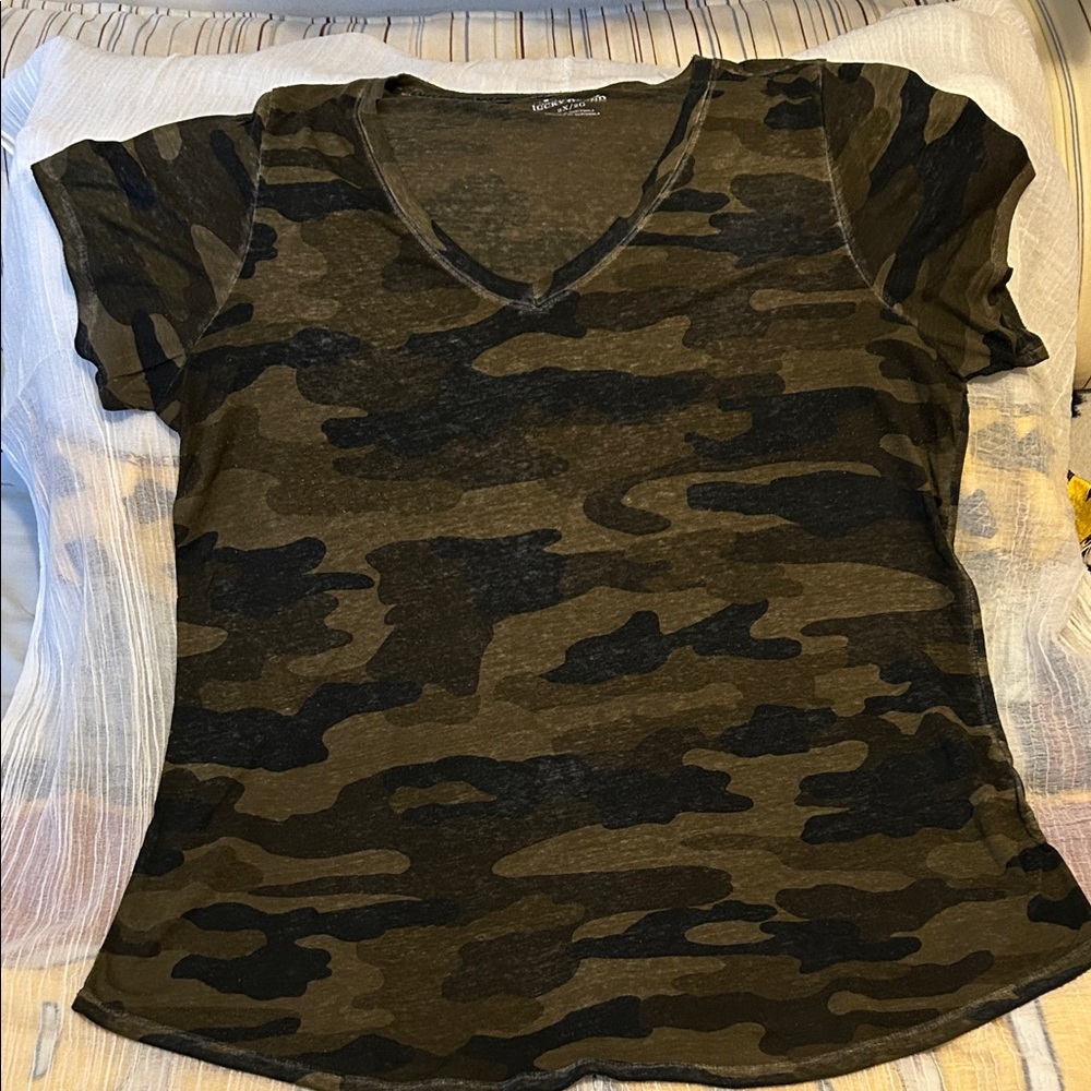 Lucky Brand Camo V-Neck Tee